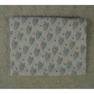 Modern Baby Swan Baby Receiving Blanket Flannel Pink Gray White duck goose bird